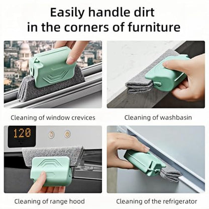 Magic Window Track Cleaner, 2026 New Window Groove Cleaning Brush Tools Set, Hand-held Window Track Cleaner Brushes Tools Set for Window lides Gaps Tile Lines Shutter Car Vents (Pink 3pcs) - color: Pink 3pcs