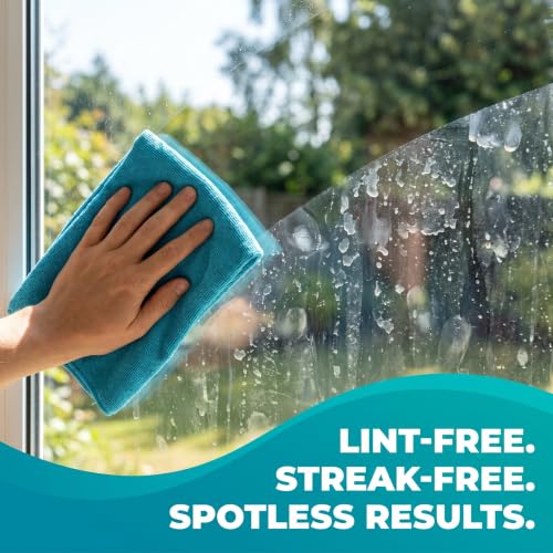 HELOMOR 3 Extra Large Microfiber Cleaning Cloths, 30"x18" Floor Towels for Squeegee Mop, Reusable Multi-Purpose Cleaning Rags for House, Kitchen, Car & Windows, Highly Absorbent, Lint-Free - size: Pack of 3