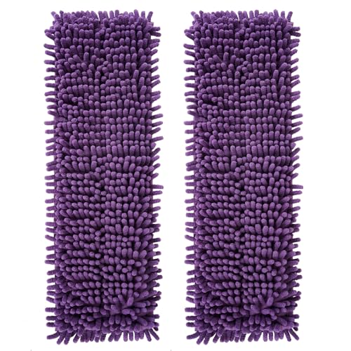 AmaVins 2 Pack Pet System Microfiber Sweeping Pad, Reusable Pet Replacement Mop Pad for Bona Mop & Multi-Surface Floors, 18 Inch Washable Cleaning & Dusting Pads, Attracts & Picks Up Pet Hair