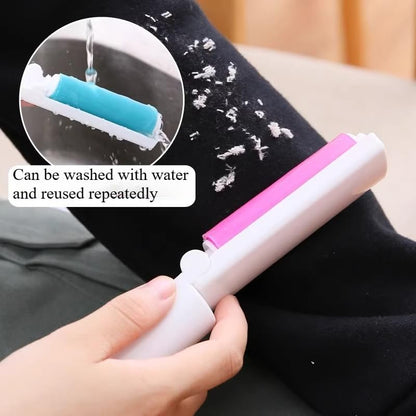 Foldable Adhesive Lint Roller Water Washable Portable Hair Remover for Clothing Upholstery Travel Home Office, Pink - color: Pink