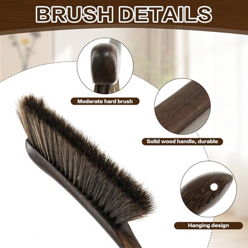12 Inch Metal Dustpan and Brush Set,Steel Dust Pan Brush Set with PVC Handle and Wood Broom for Indoor/Outdoor, Ashes, Glass, Pet Food - Industrial & Commercial Use