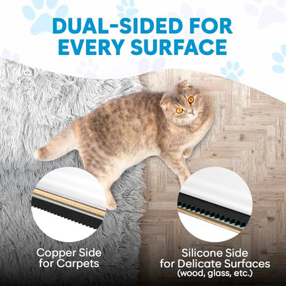 Carpet Rake for Pet Hair Removal – Carpet Scraper – Dog & Cat - Pet Hair Broom for Rugs, Furniture – Adjustable Rug Broom for Pet by Okköbi