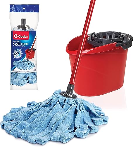O-Cedar Quickwring Bucket & MF Cloth Mop + 1 Lavender PAC (Variety Pack) - size: QW +1 MF W/Lavender PACS