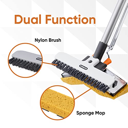 Superio Sponge Mop, Butterfly Squeeze Mop for Tile, Laminate, Bathroom, Kitchen, Garage Floors Commercial/Industrial (Full Mop) - size: Full Mop