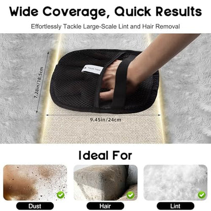 Pet Hair Removal Glove for Cats & Dogs Upgraded Five-Finger Electrostatic Pet Hair Glove Reusable Magic Brush Fur Remover Tool for Laundry, Couch, Carpet, Car Seat | Upgraded Five-Finger, Electrostatic, Reusable Magic Brush, For Laundry, Couch, Carpet, Ca