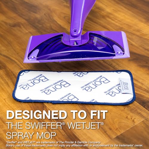 Bona® Microfiber Cleaning Pads for use with Swiffer® WETJET® Spray Mop only, 3 Pack, Washable & Reusable up to 500 Times - style: Microfiber Cleaning Pads for Swiffer