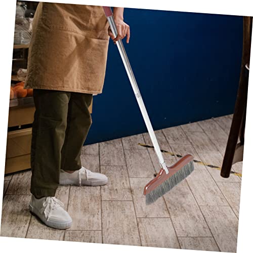 Healifty Soft Bristle Broom with Detachable Long Stainless Steel Handle Lightweight Telescoping Floor Sweeper for Indoor Cleaning Easy Use for Home Office Rv and Outdoor Activities Static
