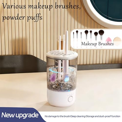 Electric Makeup Brush Cleaning Machine, Multi Functional Integrated Makeup Brushes Cleaner, One Click Start, Suitable for Various Makeup Brushes & Tools