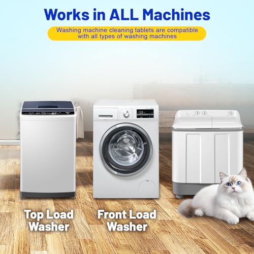 Washing Machine Cleaner -15 Pack, Formulated for Pet Owners | Compatible with HE, Top & Front Load Washer | Septic Safe | Fresh Scent | Removes Residue | Remove Stubborn Pet Hair - color: Green 15 Pack