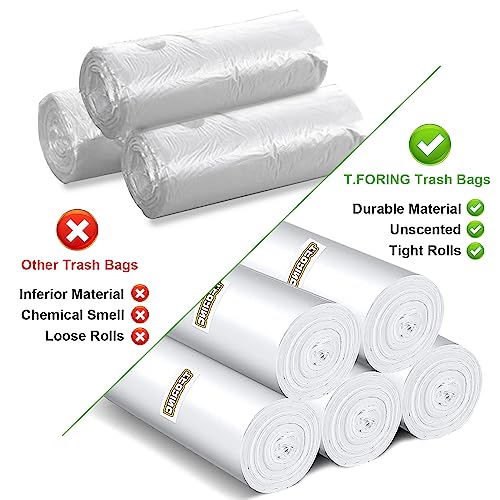 Medium 8 Gallon Trash Bags Unscented, 0.94 Mil, Clear, 120 Count | 30 Liter Garbage Bag, Plastic Waste Basket Can Liners, Thick, Leakproof, Tear Resistant, for Bathroom Office Kitchen Bulk - color: Clear-8 Gal-120