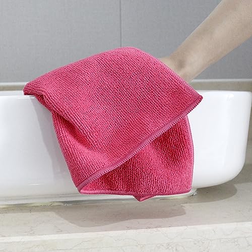 Dri Professional Extra-Thick Microfiber Cleaning Cloth 36 Pack Red (16IN x 16IN, 300GSM, Commercial Grade All-Purpose Microfiber Highly Absorbent, LINT-Free, Streak-Free Cleaning Towels)