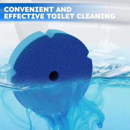 Disposable Toilet Brush 2 Pack- Toilet Bowl Cleaner, Toilet Bowl Brush, Each Toilet Wand with 8 PCS Brush Refills for Bathroom Deep Cleaning Round Shape(2 Pack, White) - size: 2 Brush+ 16 Refills