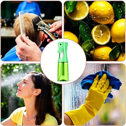 Spray Bottle For Hair,Continuous Spray Bottle, Empty Spray Bottles – Recycled Hair Misting Sprayer for Styling, Cleaning, Plants, Barbers (Green) - color: Green