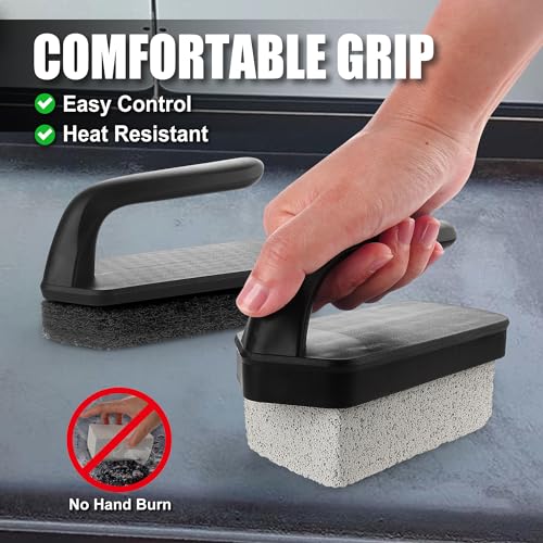 GRILLART Griddle Cleaning Kit for Blackstone, Flat Top Grill Cleaning Stone 2 PCS - style: BSK-03