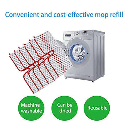 6 Pack Replace Mop Pads for Promist Max Microfiber Spray Mop Refill, Washable Reusable Replace Spray Mop Pad Head