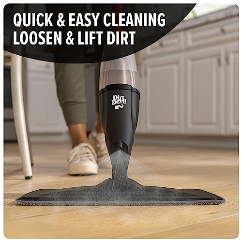 Dirt Devil Spray Mop Replacement Pads, Pack of 2, Grey, For Sealed Hard Floors like Laminate, Tile, Hardwoods and More, Mopping Pad Replacement for Use with Dirt Devil Spray Mop