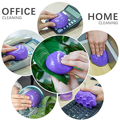 TICARVE 2 Pack Cleaning Gel Car Cleaning Putty Car Slime for Cleaning Car Detailing Gel Car Interior Cleaner Car Accessories Keyboard Cleaner Rose Purple (320g/11.2oz) - color: Purple+Rose Red