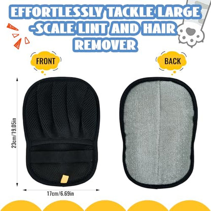 1 PCS Pet Hair Removal Glove for Dogs and Cats Reusable Newly Upgraded Five-Finger Electrostatic Pet Cat Dog Hair Remover Non-Slip Dog Hair Remover Tool for Couch, Clothing, Car Seat,Carpet - size: Black，1PCS