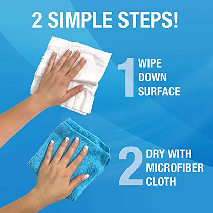 MiracleWipes for Glass, Disposable and Streak Free Cleaning Wipes for Mirrors, Windows, Kitchen, Home, and Auto- (60 Count (Pack of 1)) - size: 60 Count (Pack of 1)