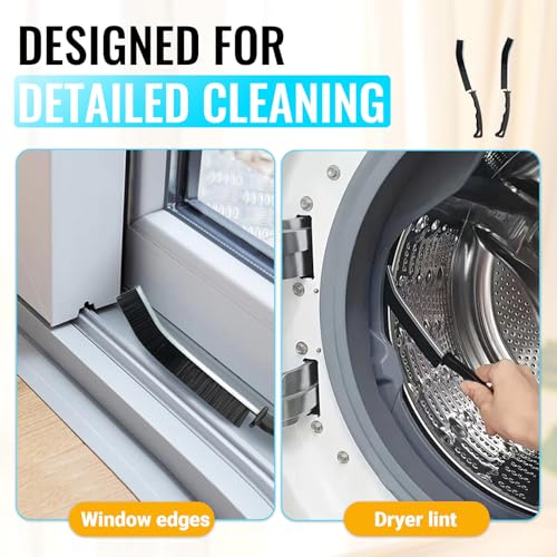 5 Pack Dryer Vent Cleaner Kit, Extra Long Flexible Brushes for Lint, Pet Hair & Dust, Refrigerator Coils, Home Washers, Sinks & Drains - color: Blue