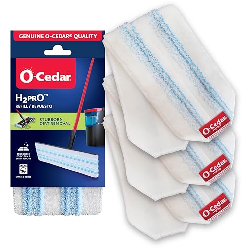 O-Cedar Genuine H2prO Mop Pad Replacement (3-Pack) | Microfiber Refill | Machine Washable | Compatible with O-Cedar H2prO Spin Mop System - size: 3 Count