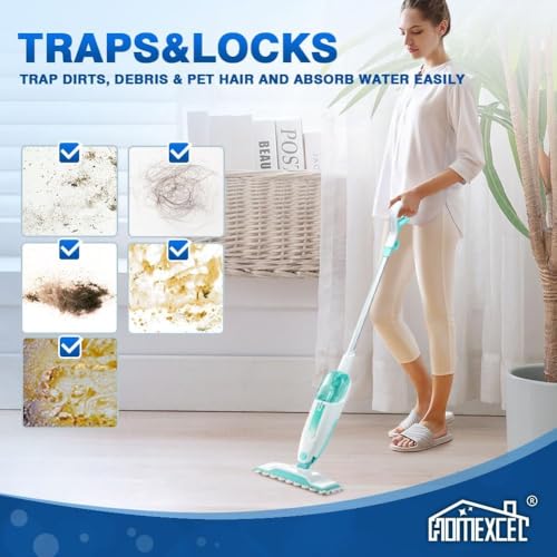 HOMEXCEL Steam Mop Replacement Pads for Shark Steam Mops S1000/S1000A/S1000C/S1000WM/and S1001C-Reusable Microfiber Steamer Scrub Mop Pads for All Hard Floors-4 Pack