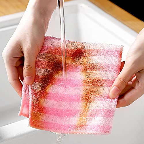 Microfiber Cleaning Cloth,5PK,11.8"x11.8",Highly Absorbent Ultra Soft Kitchen Dish Towels,Streak-Free Reusable Lint-Free Cleaning Towels,Cleaning Rags for Window Car Home Kitchen - color: B-colorful