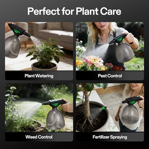VIVOSUN Battery Powered Sprayer 0.5Gallon, Electric Spray Bottle USB Rechargeable, Automatic Water Pump Plant Mister with Adjustable Pressure, Easy to Refill, 2.2 Ah Battery