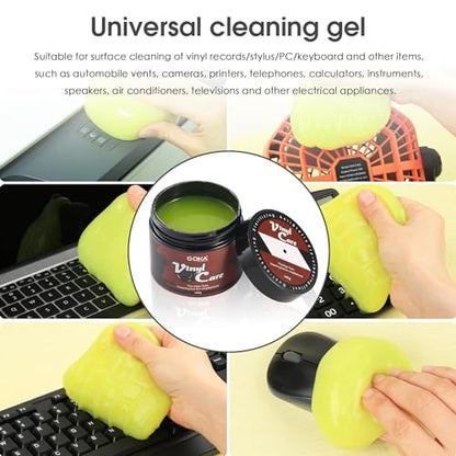 Nobsound Vinyl Record Cleaning Gel: Reusable Universal Cleaner Gel for Dust Removal Biodegradable Gel for Keyboard Speaker Car Dash