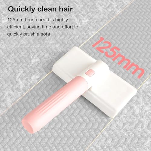 Pet Hair Removal Tool, with Detachable Handle, 17.5x12.5x4.5cm, Lint Shaver and Remover, Portable Hair Removal Cleaner, Comfortable Grip, for Furniture, Car, Clothes, Bedding - color: Pink