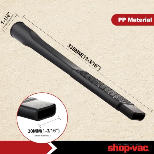 Shop-Vac 2PC 8011848 Car Cleaning Kit, 1-1/4 in. Diameter, Flexible Crevice Tool & Soft Auto Brush