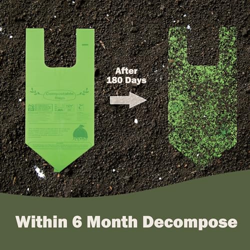 Compost Bags 4-5 Gallon with Handles Tie Extra Thick 0.78 Mils Wastebasket Liners Bags for Kitchen Bathroom Office US BPI ASTM D6400 and Europe OK Compost Home Certified - style: 5 Gallon