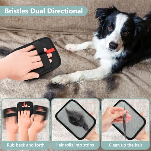 Pet Hair Removal Glove - Reusable Electrostatic Dog/Cat Hair Remover Mitt & Pet Grooming Gloves for Couch, Carpet, Furniture - Upgraded Electrostatic Dog Hair Removal Glove Tool (1 PCS)