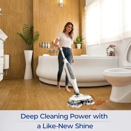 4 Pack Steam Mop Replacement Pads & Scrub Brush Heads for Shark Steam and Scrub Mop S8201/S8001/S7201/S7000 Series, Deep Cleaning for Hardwood Floors, Tile & Grout
