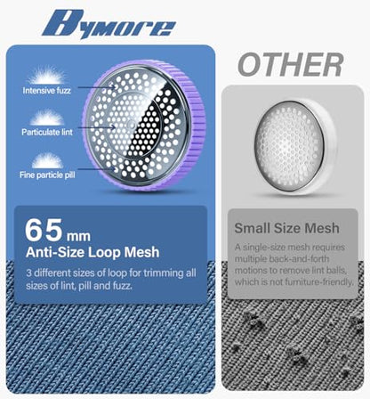 Bymore Fabric Shaver, Lint Shaver for Clothing Furniture Shaver, Sweater Defuzzer Pill Remover Shaver, Lint Remover for Clothing Fuzz-Dark Purple - color: Dark Purple