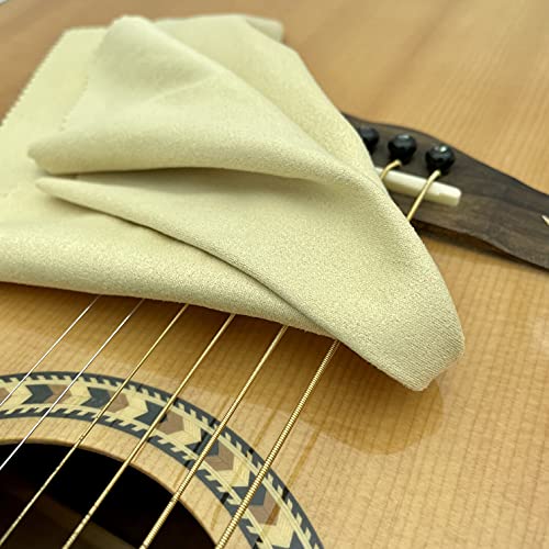 AAwipes Trumpet Cleaning Cloths Microfiber 12"x12" (6-Pack, Yellow) Plush Polishing Cloths for Musical Instruments Cleaning Cloths for Guitar Violin Piano Clarinet Sax Universal (HCIS-1212-Y) - color: Yellow 6PCS