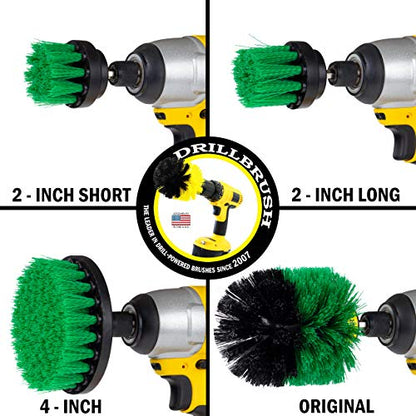 Crock Pot Scrubber - Cast Iron Skillet - Cleaning Supplies - Drill Brush Kitchen Cleaning Kit - Cutting Board, Stove, Sink, Counter-Top, Baseboard, Trash Can, Tile and Flooring - Grout Cleaner - color: Green