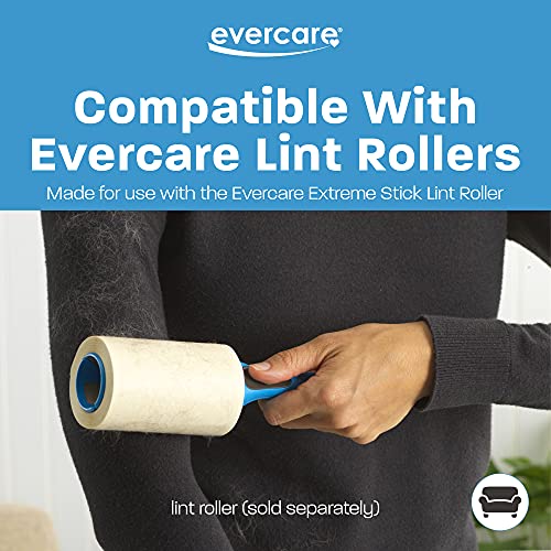 Evercare Extreme Giant Stick Lint Roller with Straight Handle Manual Lint Stick, 70 Sheets, Blue