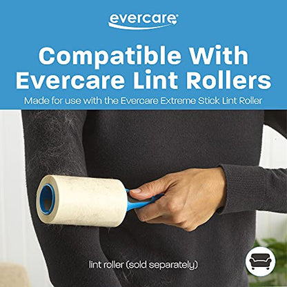 Evercare Extreme Giant Stick Lint Roller with Straight Handle Manual Lint Stick, 70 Sheets, Blue
