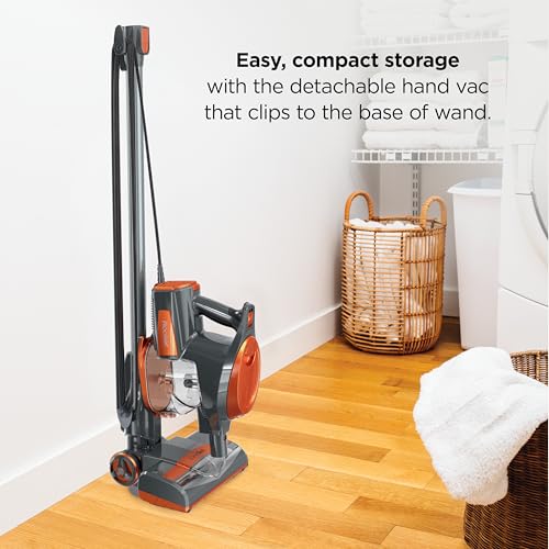 Shark Rocket Ultra-Light | Corded Stick Vacuum Cleaner for Carpet, Rugs & Hard Floors | Lightweight Hand Vacuum for Pet Hair & Upholstery | Swivel Steering | 2 Attachments | Gray/Orange | HV301 - style: Rocket Ultra-Light