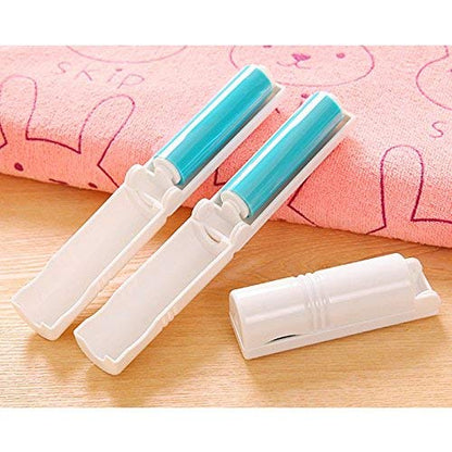 VANTIYAUS Lint Roller（4pcs） Reusable Foldable Portable Clothes Washing Carpet Sheets dust Suction Brush Picker Set Cleaner,Pet Hair Remover Brush(Random Color)