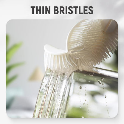 360° Flexible Silicone Bottle Brush with Long Handle, 2026 New Bottle Brush Cleaner Deep Cleaning Brush for Narrow Neck Bottles, Water Bottles and Travel Mugs (White-2PCS) - color: White-2pcs