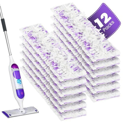 12 Pack Disposable Power Mop Refills Compatible with Swiffer Power Mop, for Swiffer Power Mop Pads, for Floor Cleaning, Unscented & Thickened Pads - size: 12 PowerMop Pads
