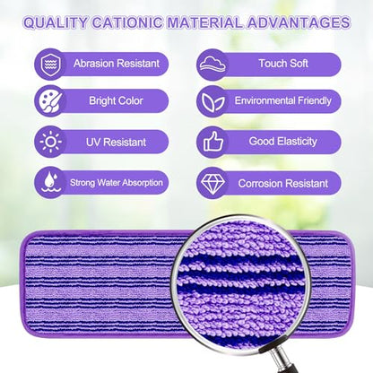 2 Pack Upgraded Reusable Mop Pads Compatible with Swiffer PowerMop, Mop Refill Pads Replacement for Swiffer Power Mop Spray Mop Pads for Multi-Surface Floor Cleaning, Quality Updated Cationic Material - size: 2 Pack Loop Pads for Swiffer Power Mop