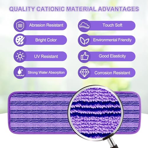 4 Pack Upgraded Reusable Mop Pads Compatible with Swiffer PowerMop, Mop Refill Pads Replacement for Swiffer Power Mop Spray Mop Pads for Multi-Surface Floor Cleaning, Quality Updated Cationic Material - size: 4 Pack Loop Pads for Swiffer Power Mop