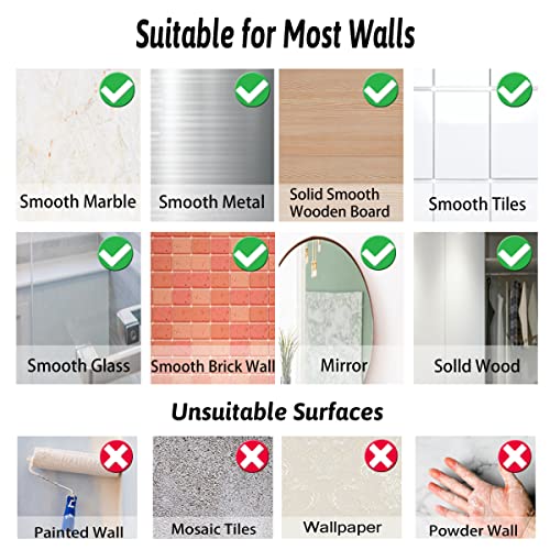 DKHDBD Large Adhesive Hooks, 16-Pack Hold 33lb(Max) Heavy Duty Sticky Hooks, Waterproof Transparent Hooks for Hanging, Self-Adhesive Traceless Clear Wall Hooks to Use for Keys Robe & Towel