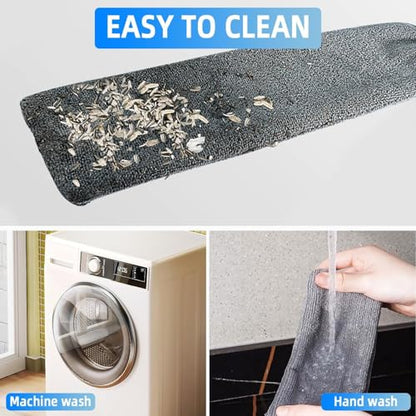 Retractable Gap Dust Cleaner Brush with Long Handle (30 to 100 inches), Cleaning Tools with 2 Microfiber Dusting Cloths, Extendable Duster for Cleaning Under Refrigerator Sofa Couch Bed Furniture