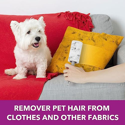 MEIQIHOME Lint Rollers for Pet Hair Extra Sticky, 1110 Sheets Mega Value Set Lint Roller with 5 Upgraded Handles, 10 Rollers Portable Pet Lint Roller for Clothes, Furniture, Dog & Cat Hair Removal - size: 1110 SHEETS