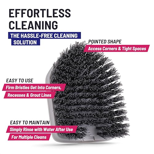 Moku Home Replacement Bristle Brush for Moku Home Extendable Tub Tile Shower Scrubber for Cleaning Non-Scratch (1x Bristle Brush (Gray)) - color: 1x Bristle Brush (Gray)