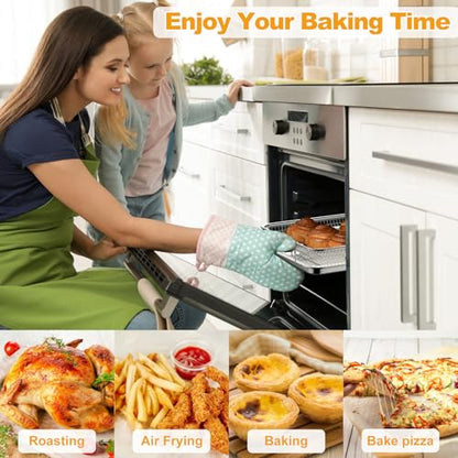 2 Pack Air Fryer Basket for Oven, Large Air Fryer Basket and Tray Stainless Steel Oven Air Fryer Pan Rack for Cooking Baking and Broiling,15.7"x11.8" & 12.8"x9.6" - size: Large-2 Pack-15.7"x11.8"/12.8"x9.6"